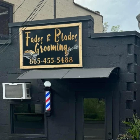 Fades and Blades Grooming storefront in Knoxville, TN
